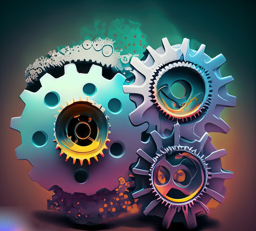 image of two interconnected gears representing the power of strong B2B relationship