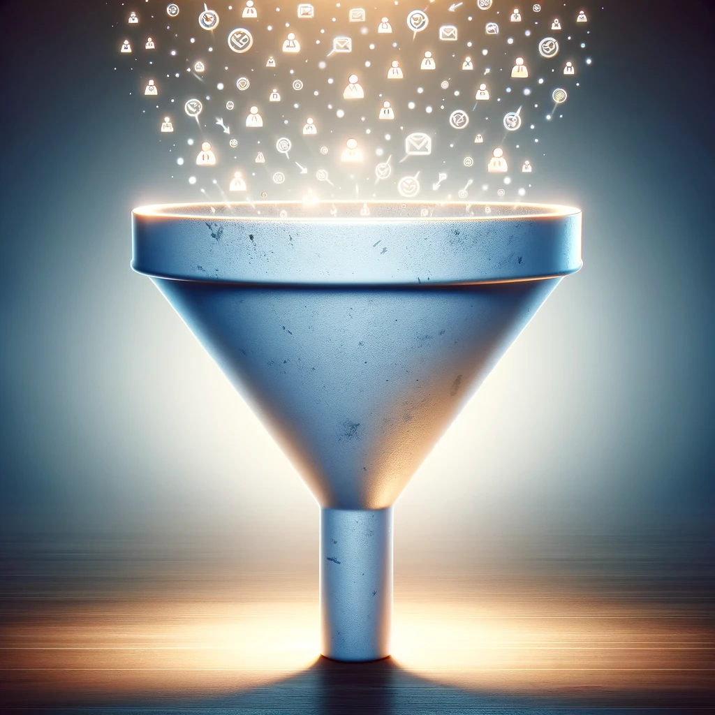 marketing funnel that is missing leads, symbolizing a challenge in lead generation. But it can resolved with marketing operations consultation by anoopyersong
